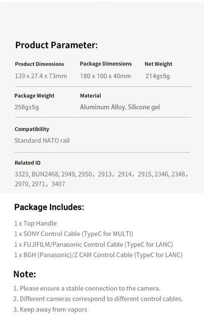 SmallRig Top Handle 3322