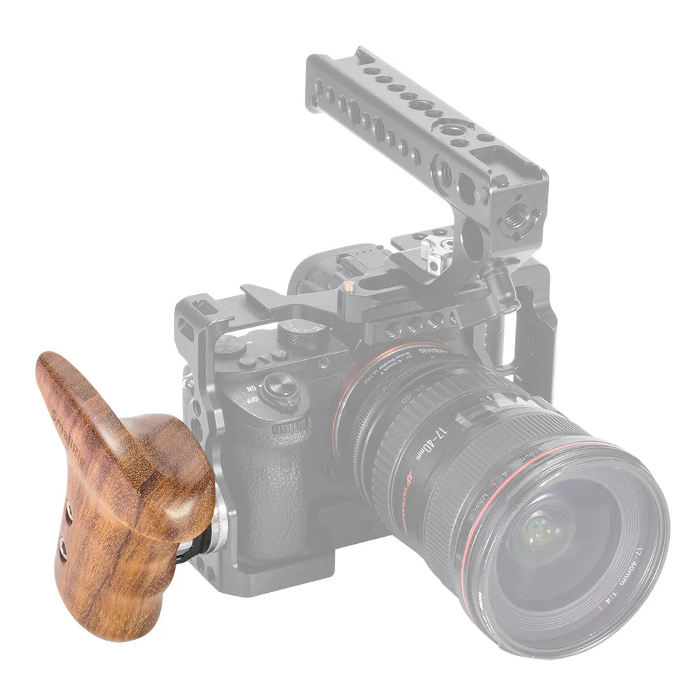SmallRig Wooden Side Handle with ARRI Rosette Suit for Sony a7II/a7RII/a7SII SmallRig Cage,Left and Right ARRI Side Handle