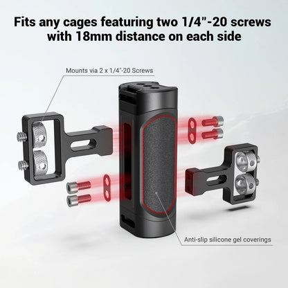 SmallRig Mini Camera Side Handle Handgrip with Two 1/4”-20 Screws  Mount for Mirrorless/ Digital Camera DSLR Camera 2916