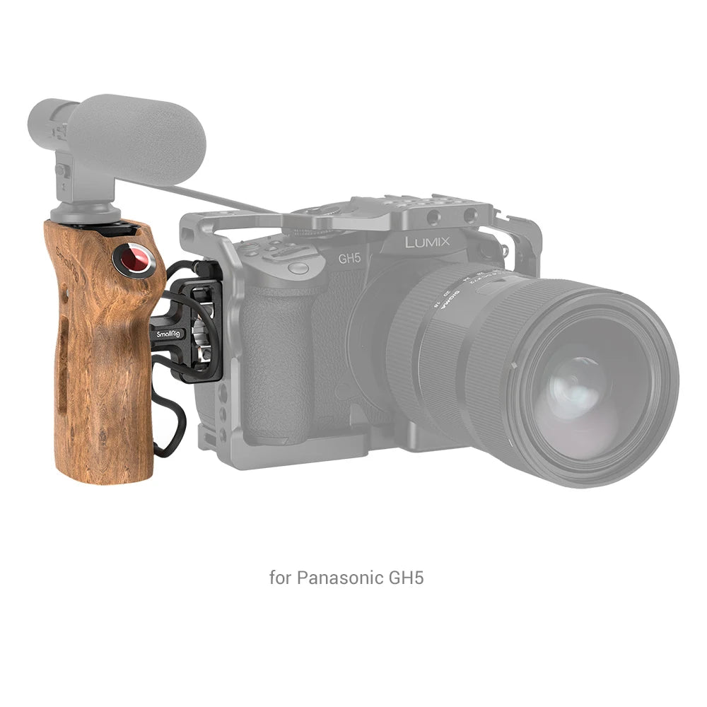 SmallRig Camera Cage Side Handle Featuring 1/4"Thread Holes With Remote Trigger For Panasonic Mirrorless Cameras 2934