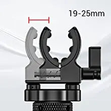 SmallRig Quick Release Cold Shoe Microphone Clamp Shot gun Microphone Holder with soft silicone to absorb bumps & noise BSM2352