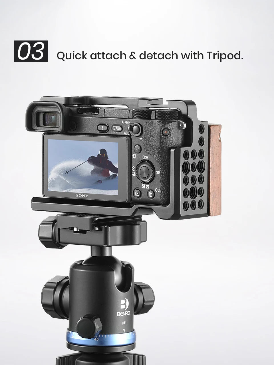 SmallRig Camera Cage Rig for Sony A6500 Cage for Sony A6300/A6000/A6500 Nex-7 Camera with Shoe Mount Thread Holes 1661