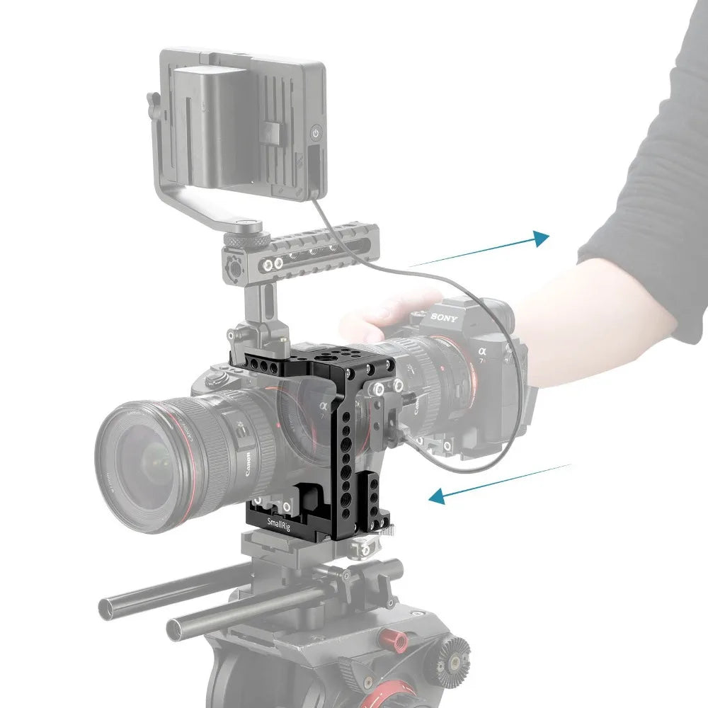 SmallRig Sony A7M3 A7M2 Cage Quick Release Half Cage W/ Manfrotto plate for Sony A7RIII / A7III / A7II /A7RII / A7S II