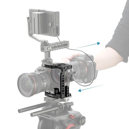 SmallRig Sony A7M3 A7M2 Cage Quick Release Half Cage W/ Manfrotto plate for Sony A7RIII / A7III / A7II /A7RII / A7S II