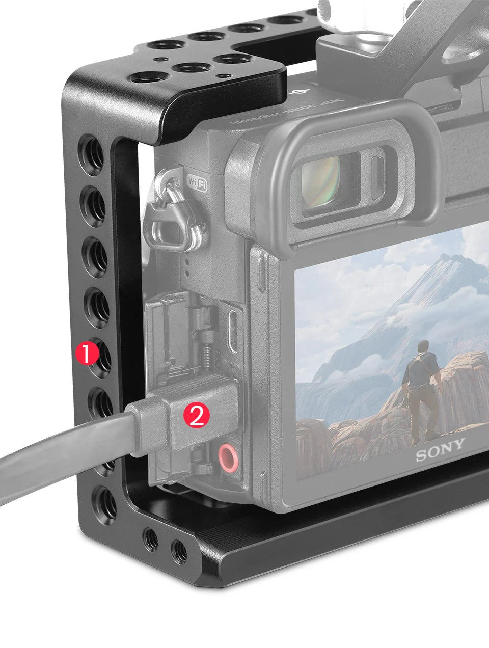 SmallRig Camera Cage Rig for Sony A6500 Cage for Sony A6300/A6000/A6500 Nex-7 Camera with Shoe Mount Thread Holes 1661
