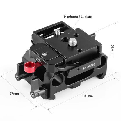 SmallRig Camera Plate Rig Baseplate Kit for Blackmagic Design Pocket Cinema Camera 4K / 6K (for Manfrotto 501PL Compatible) 2266