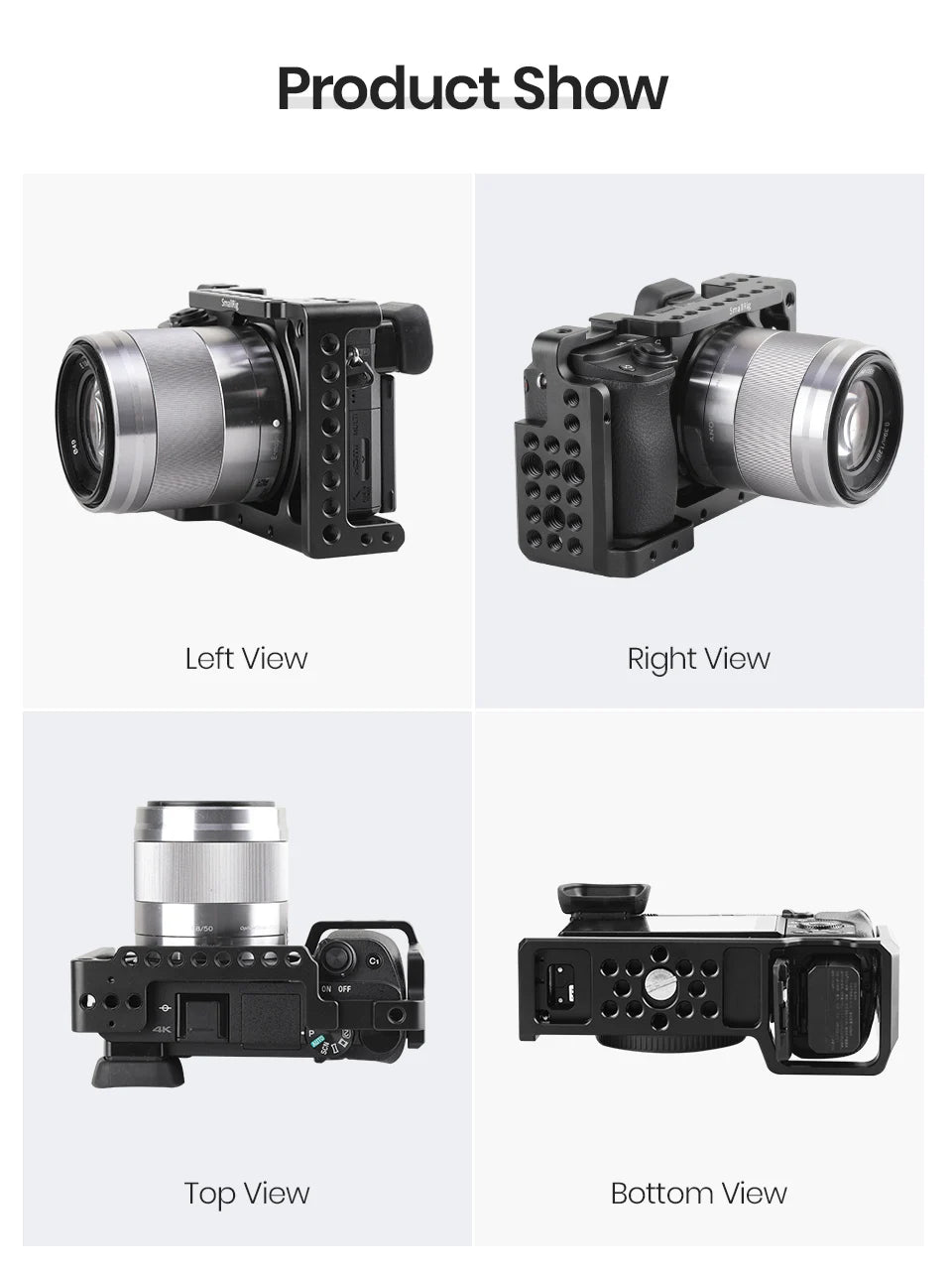 SmallRig Camera Cage Rig for Sony A6500 Cage for Sony A6300/A6000/A6500 Nex-7 Camera with Shoe Mount Thread Holes 1661