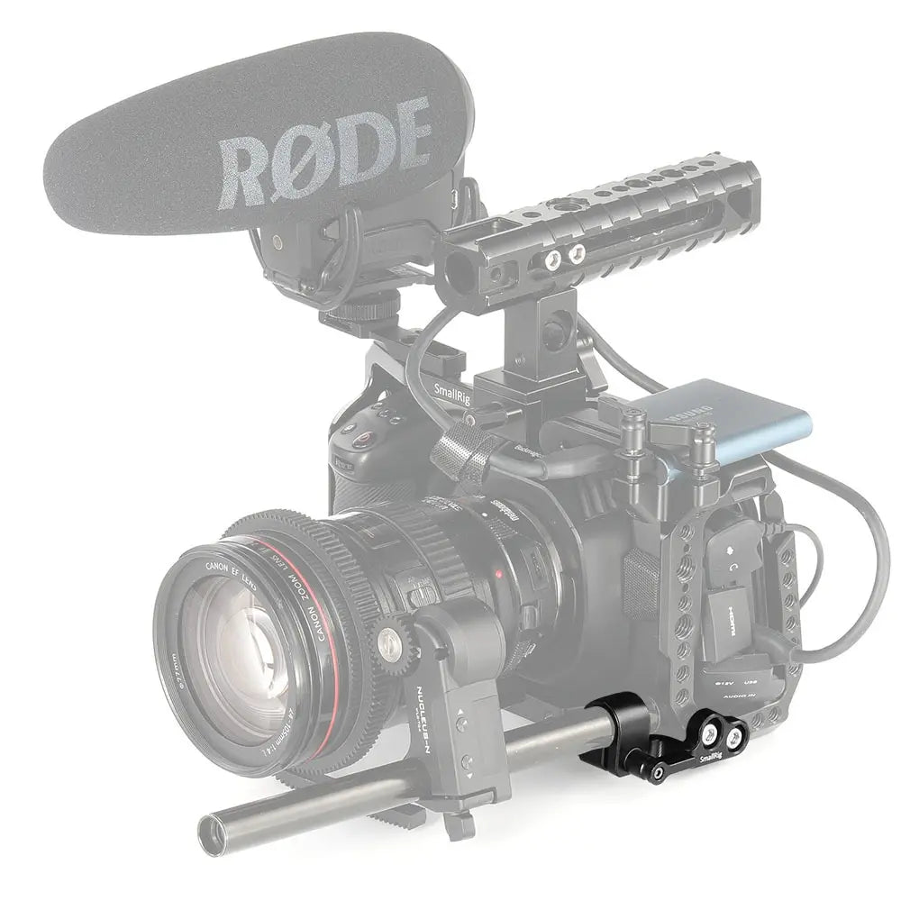 SmallRig 15mm Single Rod Clamp for BMPCC 4K 6K Cage To Mount a Follow Focus Motor like for Tilta for Nucleus for Nano 2279