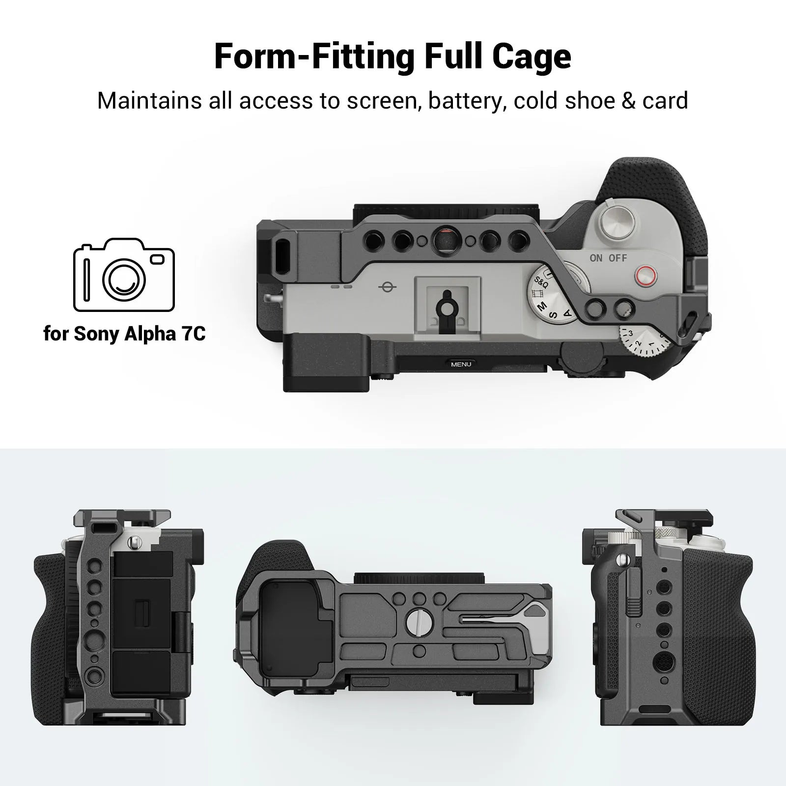 SmallRig Camera Cage with silicone Side Handle grip rig for Sony Alpha a7c A7C Camera Accessories 3212