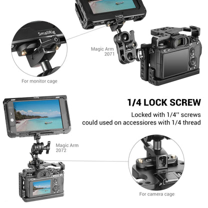 SmallRig DSLR Camera Rig Mini Quick Release NATO Rail (48mm) For Nato Handle EVF mount attach 2172B