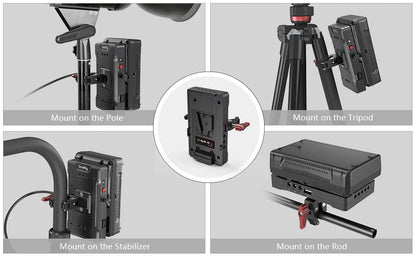 SmallRig V Mount Battery Adapter Plate with Crab-Shaped/Crab-Shaped /Adjustable Arm Clamp 3202/3203/3204