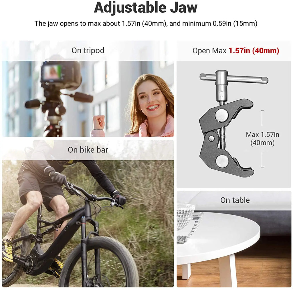 SmallRig Universal Magic Arm with Multi-Functional Ballhead Clamp