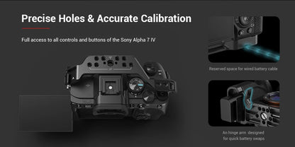 SmallRig Full Dslr for Sony A7 IV a7m4 Camera Cage Rig for Sony Alpha 7 IV/A7S III/A1/A7R  IV with Multi-Mounting Options Rigs