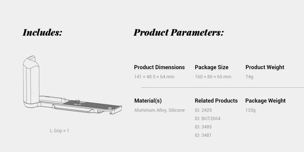 SmallRig L Shape Camera Cage Rig Grip For Nikon Z FC Camera 1/4 Threaded Hole Side Handle Camera Shoulder Strap Accessories 3480