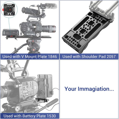 SmallRig 1PCS / 2PCS Lightweight Dual 15mm LWS Rod Clamp Railblock For Camera 15mm Rail Support System For Follow Focus 2061