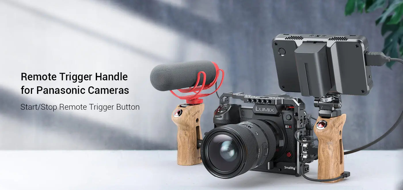 SmallRig Camera Cage Side Handle Featuring 1/4"Thread Holes With Remote Trigger For Panasonic Mirrorless Cameras 2934