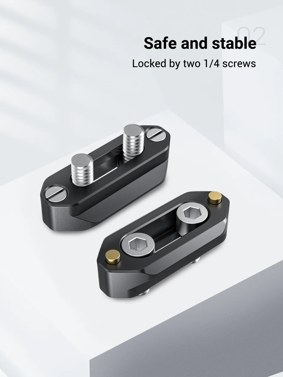 SmallRig Camera Quick Release Safety Rail 4cm 1.57 Inches Long with 1/4'' Screws For Nato Handle EVF Attach  - 1409