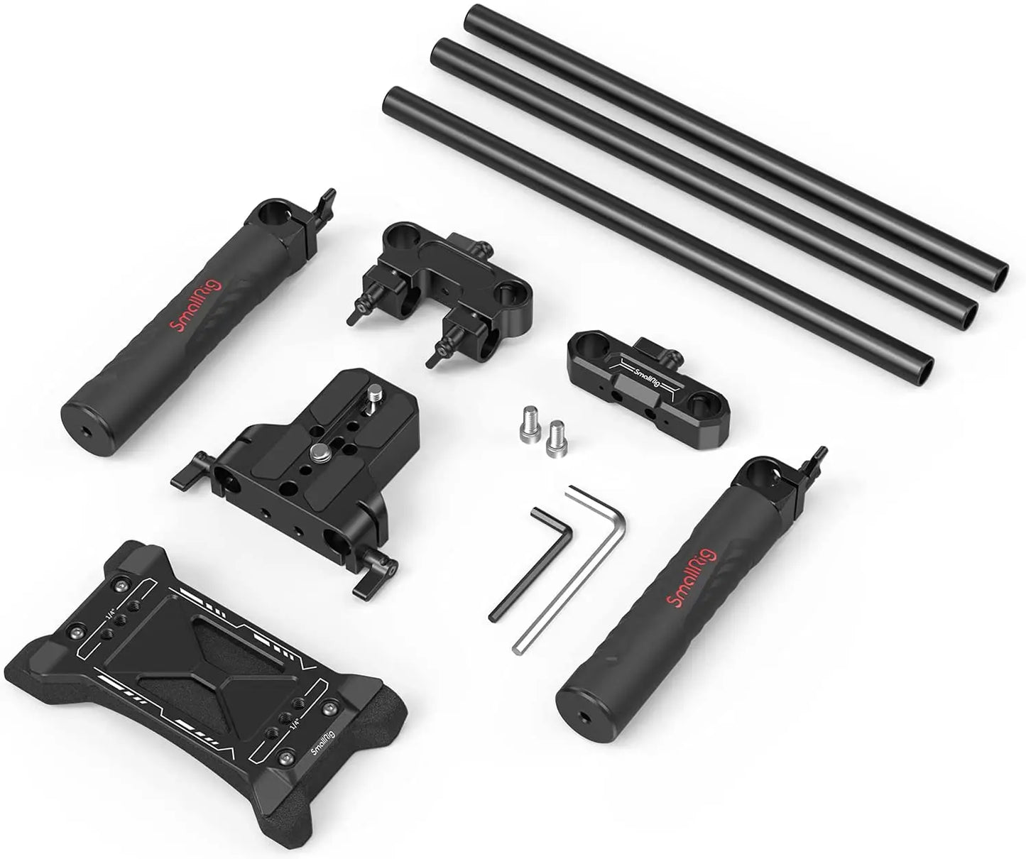 SmallRig Universal Basic Shoulder Kit for shoulder shooting mode Multiple 1/4-20 threaded holes to mount other accessories 2896C