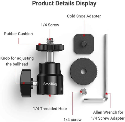SmallRig LCD Monitor Shoe Adapter with 1/4" Screw