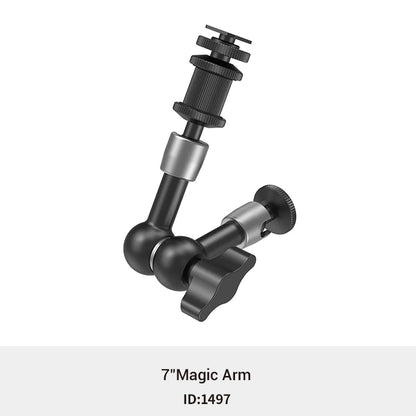 SmallRig Camera 5.5 inches Articulating Arm EVF Mount Microphone Mount Universal 1/4" to 1/4" Aluminum Magic Arm Camera 2065