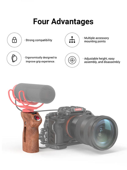 SmallRig Threaded Side Handle with Record Start/Stop Remote Trigger For SONY 3323