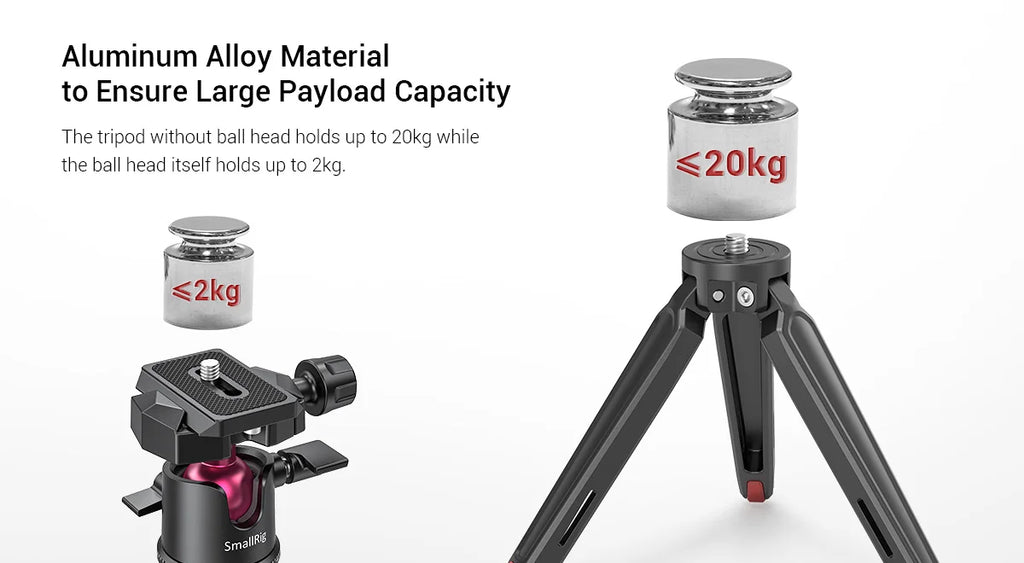 SmallRig Universal Tabletop Mini Tripod with Panoramic Ball Head Tripod for Phone Tripode for Camera ,DSLRs Adjustable 2664