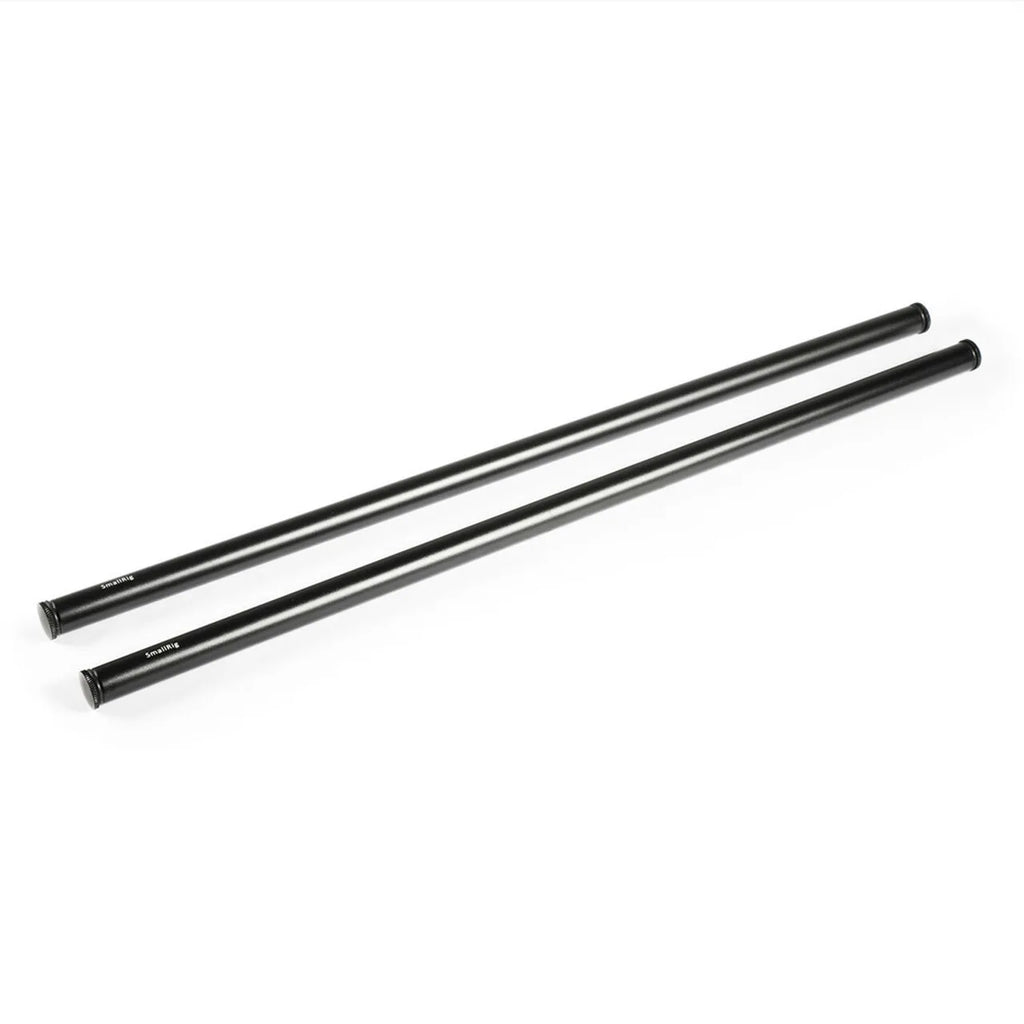SmallRig Black Aluminum Alloy 15mm Rods 18 Inches Long with M12 Female Thread Includes M12 Rod Caps (Pair Pack)-1055