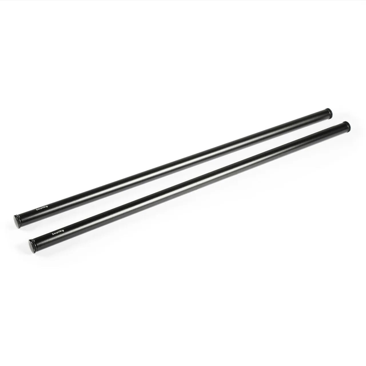 SmallRig Black Aluminum Alloy 15mm Rods 18 Inches Long with M12 Female Thread Includes M12 Rod Caps (Pair Pack)-1055