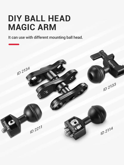 SmallRig Dual Magic Arm with ARRI Locating Pins & amp, 1/4" Screw