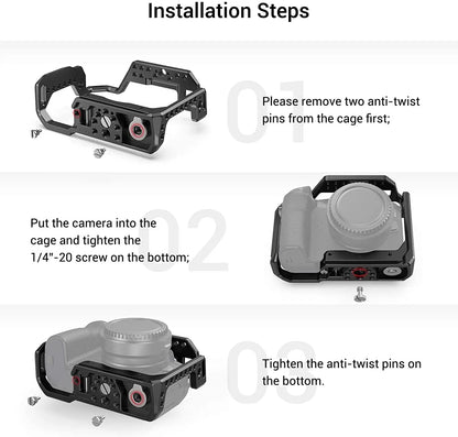 SmallRig Camera Cage for Canon EOS R with Cold Shoe Mount Thread Holes for Magic Arm Microphone Attach 2803