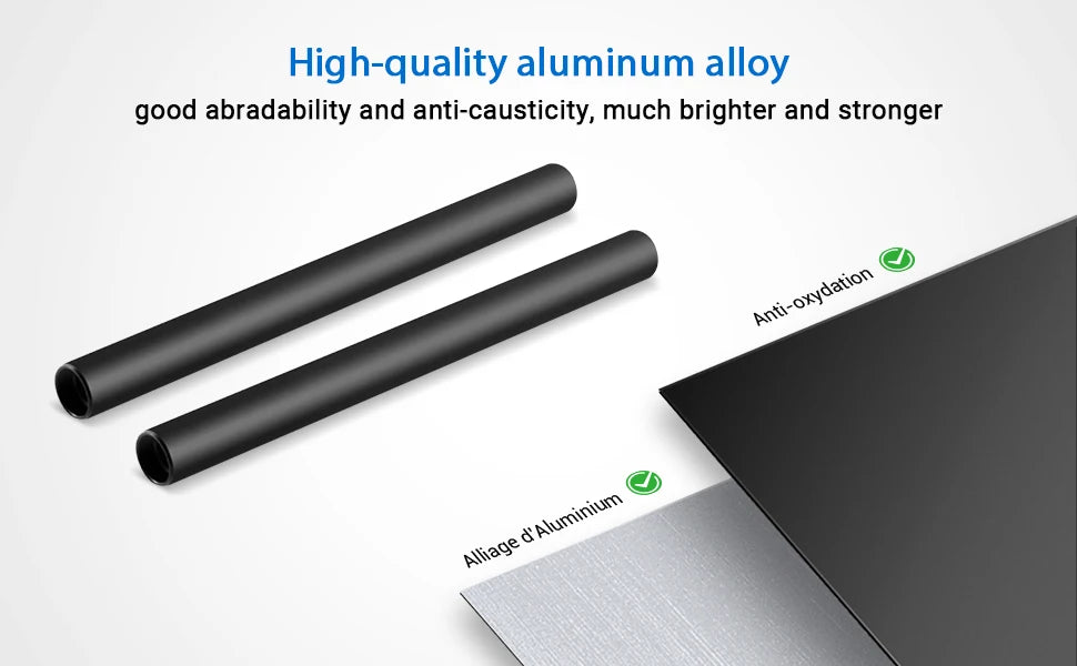 SmallRig 15mm With M12 Thread Black Aluminum Alloy Rods Combination For DSLR Camera Universal Accessories (6 pcs) 1659