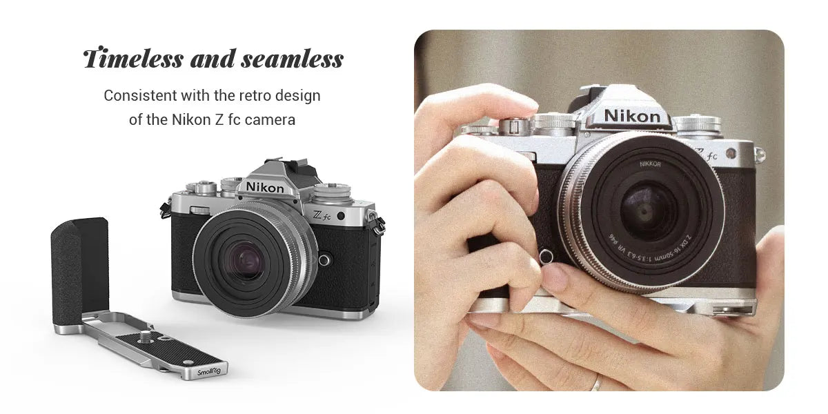 SmallRig L Shape Camera Cage Rig Grip For Nikon Z FC Camera 1/4 Threaded Hole Side Handle Camera Shoulder Strap Accessories 3480