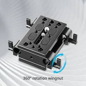 SmallRig Camera Mounting Plate Tripod Monopod Mounting Plate with 15mm Rod Clamp Railblock for Rod Support / Dslr Rig Cage-1798