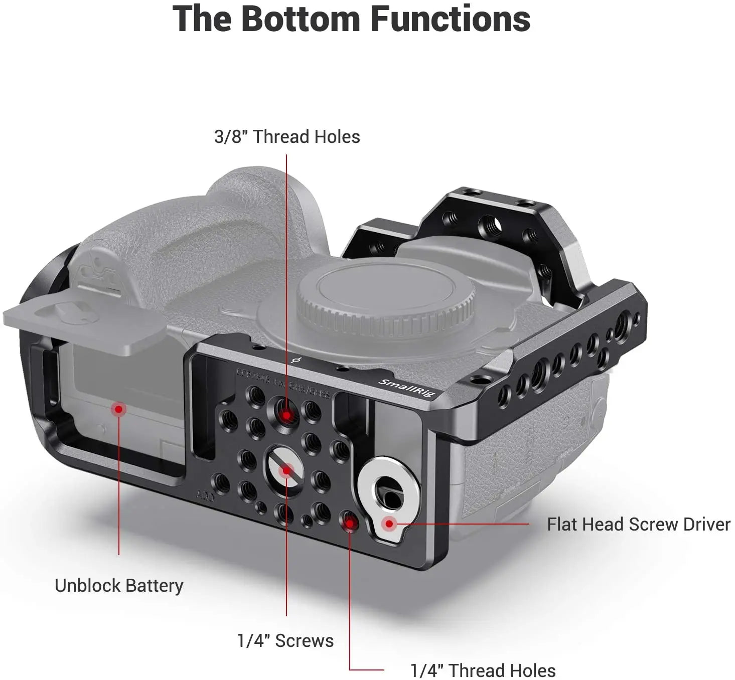 SmallRig Camera Cage for Panasonic GH5 & GH5S W/ Cold Shoe