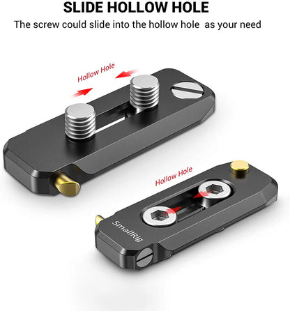SmallRig Low-profile 6mm thick NATO Rail 50mm with NATO clamp for quick release 1/4"-20 mounting screws BUN2468B
