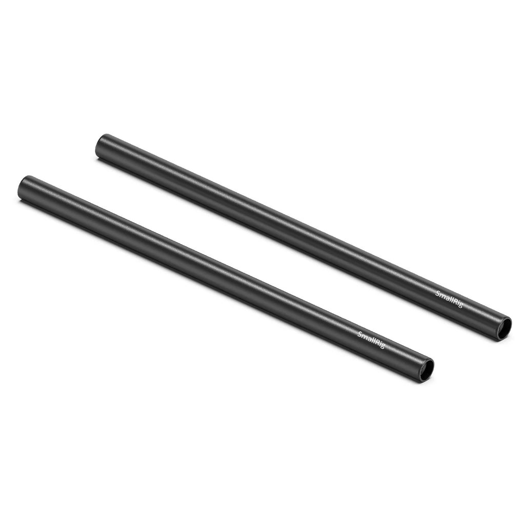 SmallRig 2PCS 15mm Aluminum Alloy Rods 30cm / 12inch Long for Dslr Camera 15mm Rods System Camera Rail Rod Black 1053