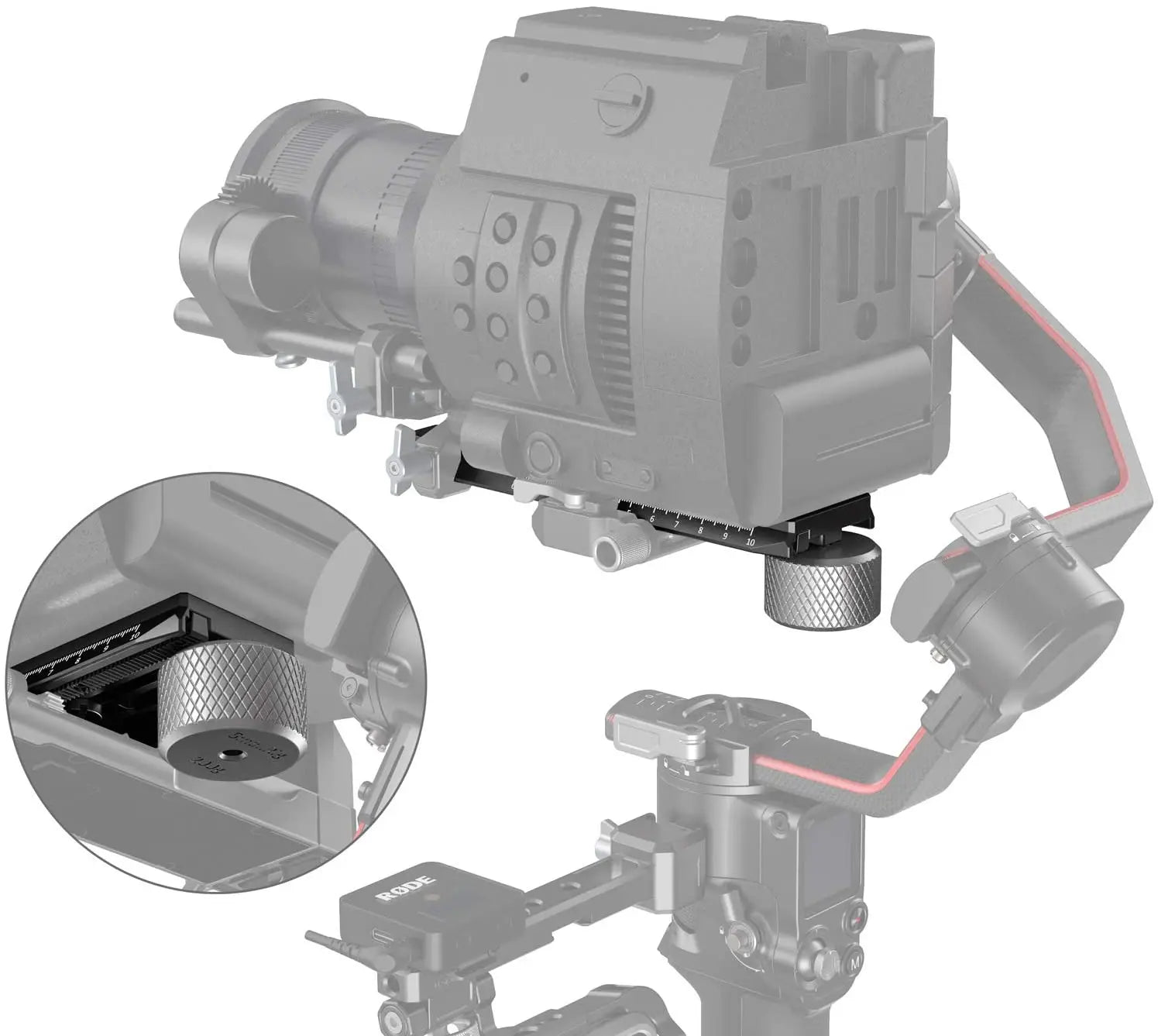 SmallRig Extended Quick Release Plate for DJI RS 2 /RS 3/RS 3 Pro & Ronin-S Clamp Quick Instal System 3031B