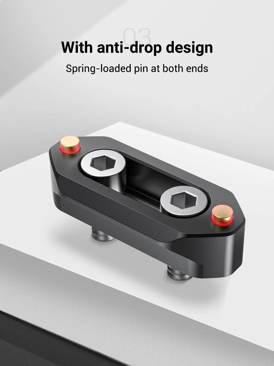 SmallRig Camera Quick Release Safety Rail 4cm 1.57 Inches Long with 1/4'' Screws For Nato Handle EVF Attach  - 1409