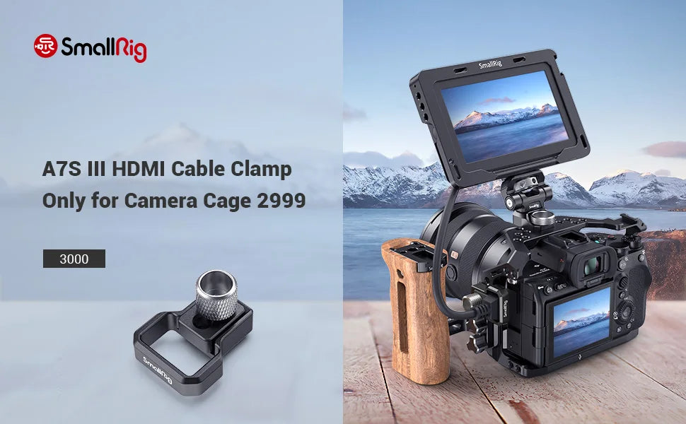 SmallRig Cable Clamp for Sony A7S III Camera Cage 2999 DIY Accessories 3000