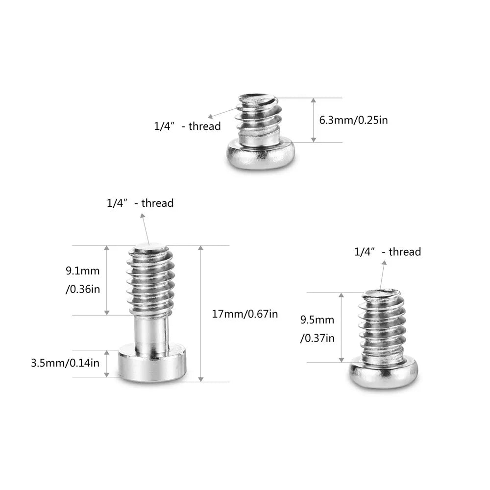 SmallRig Camera Screw Hex Screw 1/4 Inch 12pcs Pack for Camera Accessory replacement -1713
