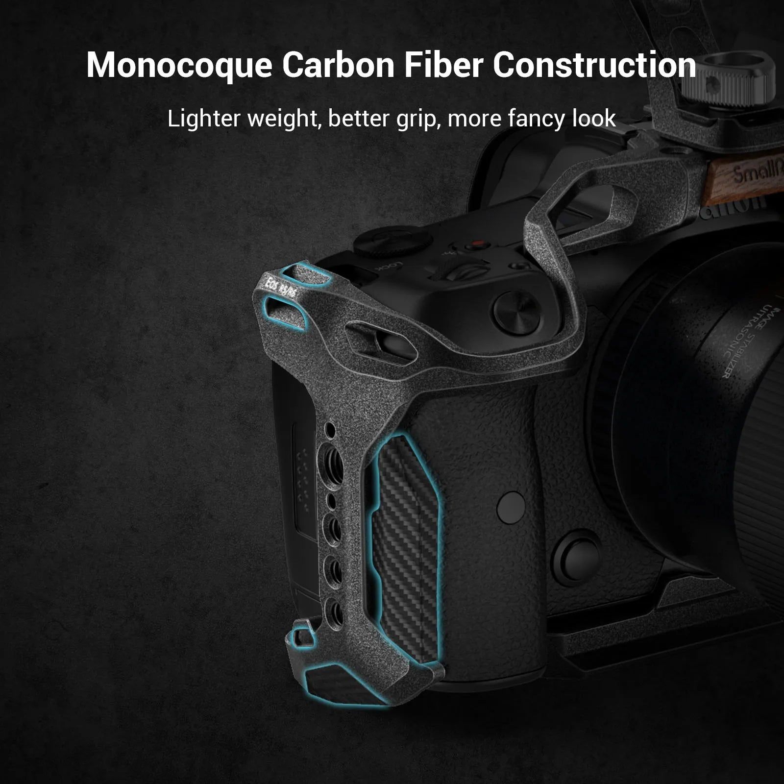 SmallRig Black Mamba Camera Cage with cable clamp and Top Handle Kit for Canon EOS R5 & R6 & R5 C Camera 3233/3234