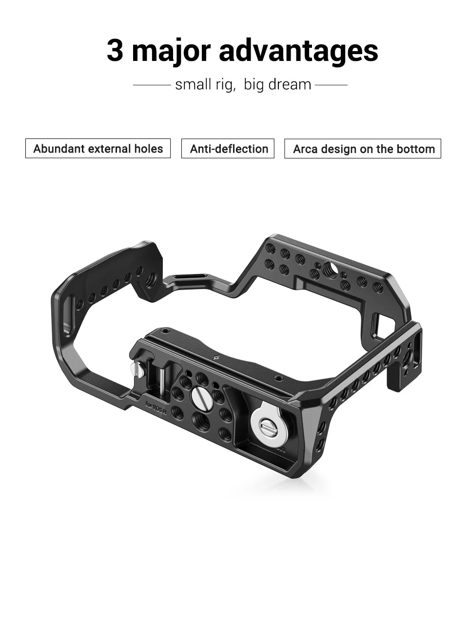 SmallRig Camera Cage for Canon EOS R with Cold Shoe Mount Thread Holes for Magic Arm Microphone Attach 2803