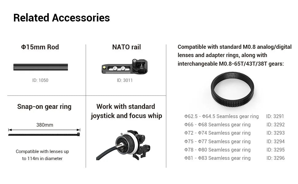 SmallRig Professional Mini Accessory Kit Include Mini Matte Box And Mini Follow Focu