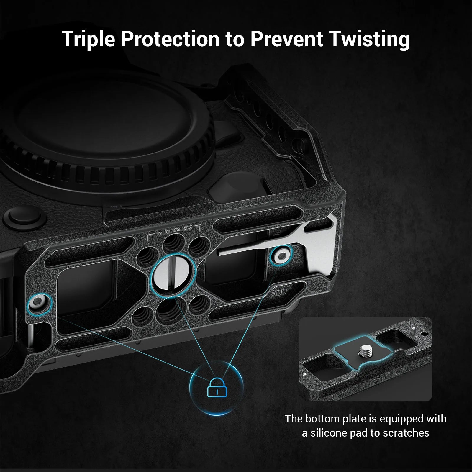 SmallRig Black Mamba Camera Cage with cable clamp and Top Handle Kit for Canon EOS R5 & R6 & R5 C Camera 3233/3234