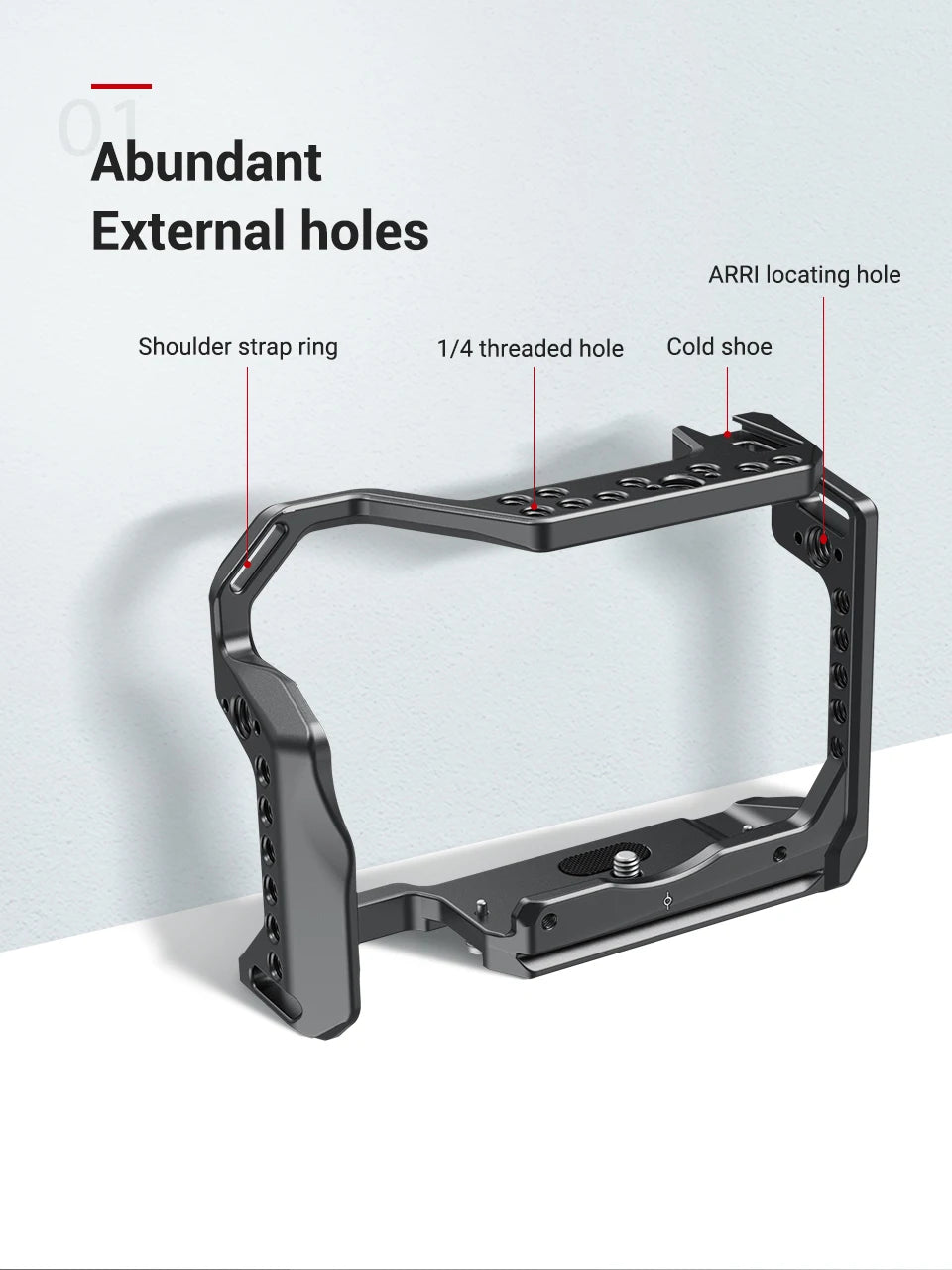SmallRig Camera Cage for Canon EOS R with Cold Shoe Mount Thread Holes for Magic Arm Microphone Attach 2803