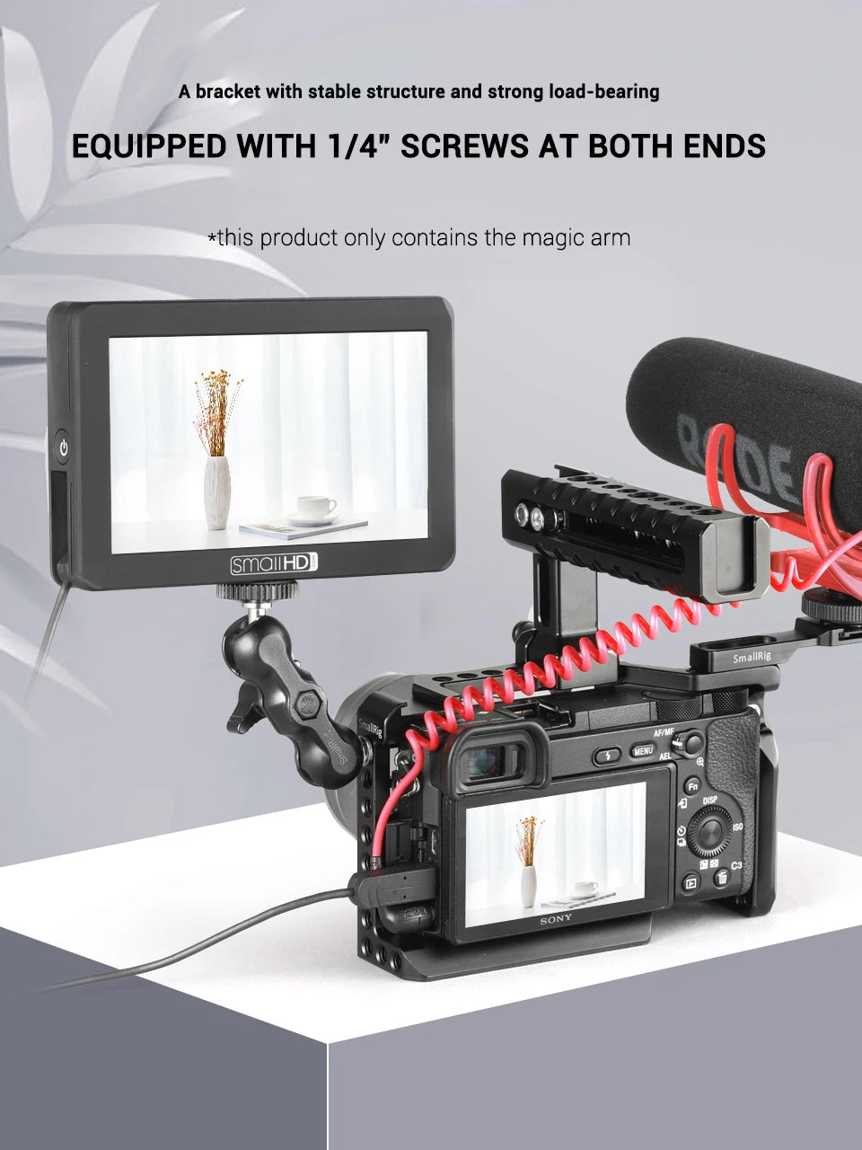 SmallRig Universal Magic Arm with Small Ball Head Monitor Magic Arm For Sony A7S3 / For Canon Camera Accessories