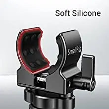 SmallRig Quick Release Cold Shoe Microphone Clamp Shot gun Microphone Holder with soft silicone to absorb bumps & noise BSM2352