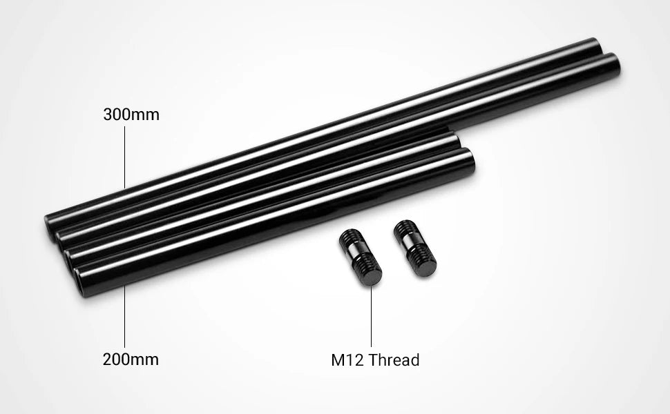 SmallRig 15mm With M12 Thread Black Aluminum Alloy Rods Combination For DSLR Camera Universal Accessories (6 pcs) 1659