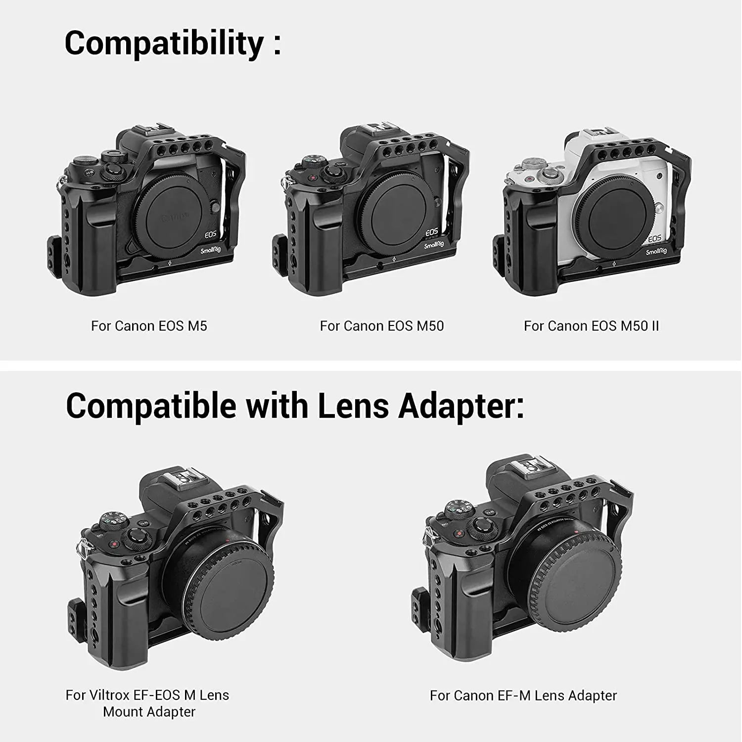 SmallRig M50 Camera Cage for Canon EOS M50 / M5