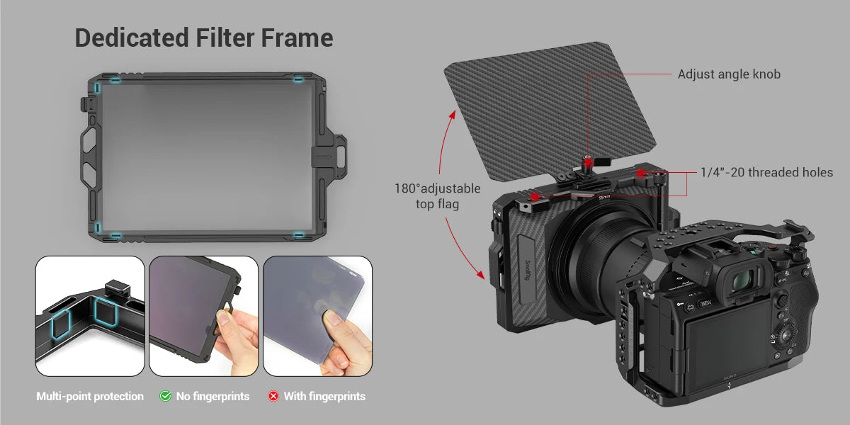 SmallRig Professional Mini Accessory Kit Include Mini Matte Box And Mini Follow Focu